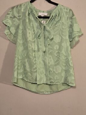 CeCe Tie-Neck Blouse